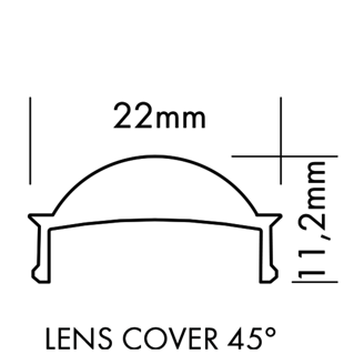 Mynd af Ljóshlíf M-line 45°