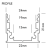 Mynd af Álprófíll M-Line Standard 24x21 Sv.