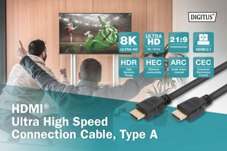 Mynd af HDMI Ultra kapall 8K m/etherneti 5m