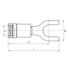 Mynd af Gaffalskór 4-6mm² M5 Gu.