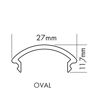 Mynd af Ljóshlíf OVAL 2m FROST