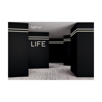 Mynd af Ljóshlíf S-Line FLAT Svart 2m