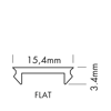 Mynd af Ljóshlíf S-Line FLAT OPAL BRP 3m