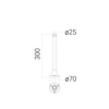 Mynd af T-Lux STAN staur 300mm Antracite