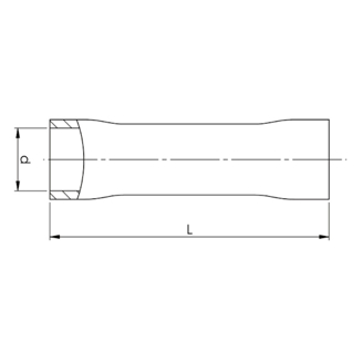 Mynd af Tengihólkur krump Rauður 0,75-1,5mm²